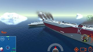 RMS MAURETANIA HIT BY A LARGE CAR CARRIER SHIP  SHIP HANDLING SIMULATOR [upl. by Gloria614]