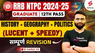 RRB NTPC 2024  History Geography Polity Lucent  Speedy  RRB NTPC GKGS Revision Marathon [upl. by Darum]