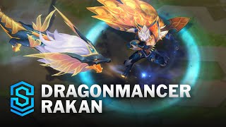 Dragonmancer Rakan Skin Spotlight  PreRelease  PBE Preview  League of Legends [upl. by Ecirahc]