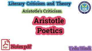 Aristotle Poetics  Aristotle criticism in Poetics [upl. by Lynnworth]