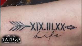 Roman Numerals Tattoo  Roman Number Tattoo  Roman Date Tattoo  Roman numeral tattoo ideas [upl. by Samuele]