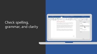 How to check spelling grammar and clarity with Microsoft Word 2016 [upl. by Dnalram]