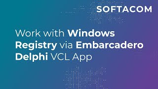 How to work with Windows registry via Embarcadero Delphi VCL app [upl. by Kcirdot]