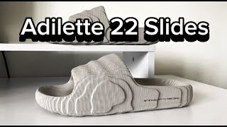 Adidas ADILETTE 22 Slides Review YEEZY alternative [upl. by Winthorpe]