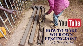 Cheapest Way To Make Fencing Concrete Post Manually [upl. by Ahseekat]