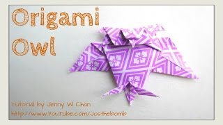 Origami Owl Tutorial How to Fold a Paper Owl  DIY Halloween Crafts [upl. by Kcirderf]