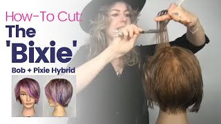 Learn The Bixie Haircut  Modern Mix of Bob amp Pixie Haircut [upl. by Castle]