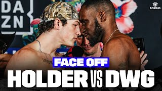 Tayler Holder vs DWG Earth  Weighin and face off ahead of Holder’s boxing return 👀 [upl. by Eniamrehs]