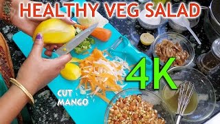 Healthy Indian Veg Salad  How to make Salad Dressing  4K [upl. by Palua24]