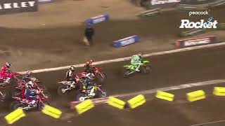 Jason Anderson wins Anaheim 3 Supercross 450SX Main Event [upl. by Ahsieka]