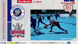 Highlights Playoff Extraligy Hokejbalu  HBC Most vs HbK Karviná  244 2022 [upl. by Ahsikit]