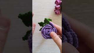 Very easy 3D rose flower crochet for beginners 👌💯 [upl. by Elleda]