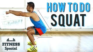 How To Do Perfect SQUAT  FITNESS SPECIAL  SQUATS For Beginners  WORKOUT VIDEO [upl. by Suivatnod]