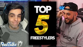 EL TOP 5 FREESTYLERS DE PIEZAS [upl. by Ahsok]