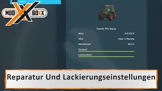 LS22 Mods  LS22 Reparatur Und Lackierungseinstellungen  LS22 Modvorstellung [upl. by Plate]