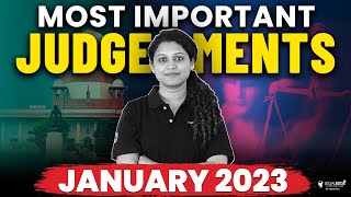 Most Important Judgments of Supreme Court  January 2023  CLAT PG 2024 Preparation [upl. by Rivers754]