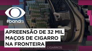 São Borja polícia apreende 32 mil maços de cigarro [upl. by Regnig974]