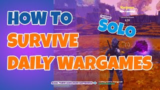 How to Survive Daily Wargames Plankerton Storm Shield SOLO Fortnite STW Save The World [upl. by Bonar]