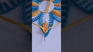 Buttonhole stitch flower embroidery handembroidery bordado Part 2 [upl. by Cruickshank]