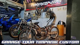 GARAGE TOUR TIMPANIK CUSTOM  BANYAK MOTOR 2TAK BERMESIN GHOIB [upl. by Aztiraj]