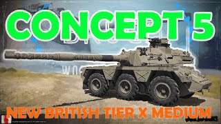 Concept 5  British wheeled tier 10 medium  WoT with BRUCE [upl. by Leur]