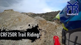 Honda CRF250R Trail Riding [upl. by Lashoh]