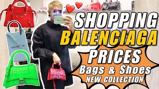 LUXURY SHOPPING AT BALENCIAGA  NEW COLLECTION  PRICES BAGS  SLG  SHOES HOURGLASS  NEOCLASSIC [upl. by Shah]