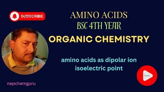 bsc4thyearaminoacidsdipolarionsisoelectricpointorganicchemistry [upl. by Strait]