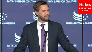 BREAKING NEWS JD Vance Discusses Christian Faith Meaning Of Grace At God And Country Breakfast [upl. by Haggar]