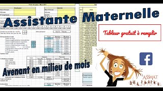 Assistante maternelle Calculer le salaire en cas davenant en milieu de mois [upl. by Durrace]