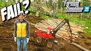 Coming Up with a BRILLIANT New Logging Ideas on our Hidden Forest Farm  Farming Simulator 22 [upl. by Ayahs532]