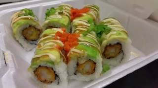 Mikuni Sushi take out  Spicy Combo  Fair Oaks Roll [upl. by Aehtela]