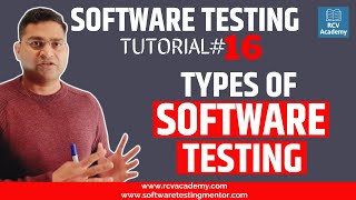 Software Testing Tutorial 16  Types of Software Testing [upl. by Romilly]