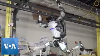 Boston Dynamics’ Humanoid Robot Shows Off Gymnastic Routine [upl. by Zampardi]