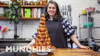 Claire Saffitz Makes Croquembouche A Cream Puff Tower [upl. by Ameluz]