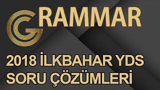 2018 ilkbahar yds gramer soru çözümleri [upl. by Ayimat]