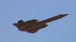 SR71A Blackbird super low pass at Nellis AFB with full burners blackbird SR71 flyby Airshow [upl. by Gustie]