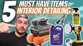 BEST CAR INTERIOR DETAILING PRODUCTS  5 Must have Car Detailing items [upl. by Nodnab808]