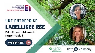 Les entreprises labellisées RSE sontelles responsables  🔍 Webinaire  MEDEF AURA et Rate A Company [upl. by Kelsey]