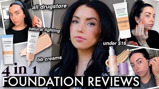 4 in 1 DRUGSTORE FOUNDATION REVIEWS 👍🏻 👎🏻 bb creams under 16 what to skip… [upl. by Nawak]