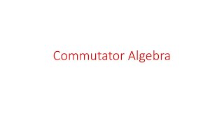 Commutator Algebra in Urdu [upl. by Enrobialc357]