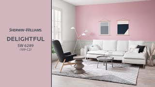 May 2019 Color of the Month Delightful  SherwinWilliams [upl. by Llemhar]