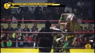 Psycho Clown y Pagano vs Hijo del Fantasma y Joe Lider Arena Afición [upl. by Dudden961]