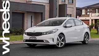 2017 Kia Cerato review video  Wheels Australia [upl. by Ardnu]