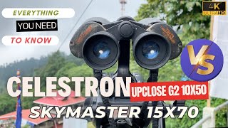 Celestron SKYMASTER 15X70 Vs Celestron UpClose G2 10X50 Binoculars  Everything You Need To Know [upl. by Aisylla]