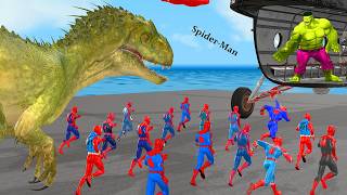 Siêu nhân nhện🔴Best Spider Man Rescue Scarlet Spider From Squid Game 2 vs Hulk vs Dinosaur Trex [upl. by Zoldi721]