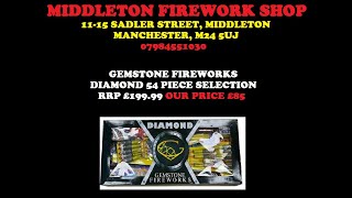 Gemstone Fireworks Diamond 54 Piece Selection  £85 At Middleton Firework Shop  unboxing video [upl. by Bryn897]