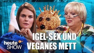 Veganen Mettigel selber machen – mit Hazel Brugger und Claudia Roth  heuteshow [upl. by Euqnimod]