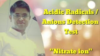 Chemistry Practical  Nitrate ion  quotBrown Ring Testquot  Acidic RadicalsAnions Detection Test [upl. by Erdnaek478]