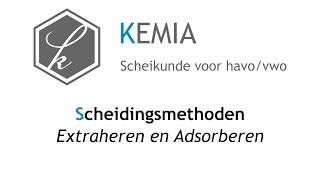 Scheidingsmethoden Extraheren en adsorberen [upl. by Enirahtak]